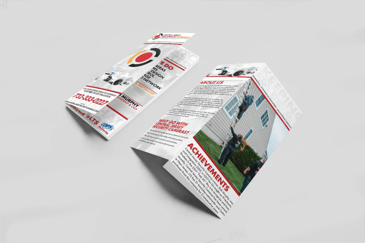 Central Jersey Security Cameras Trifold Brochure Printed Design